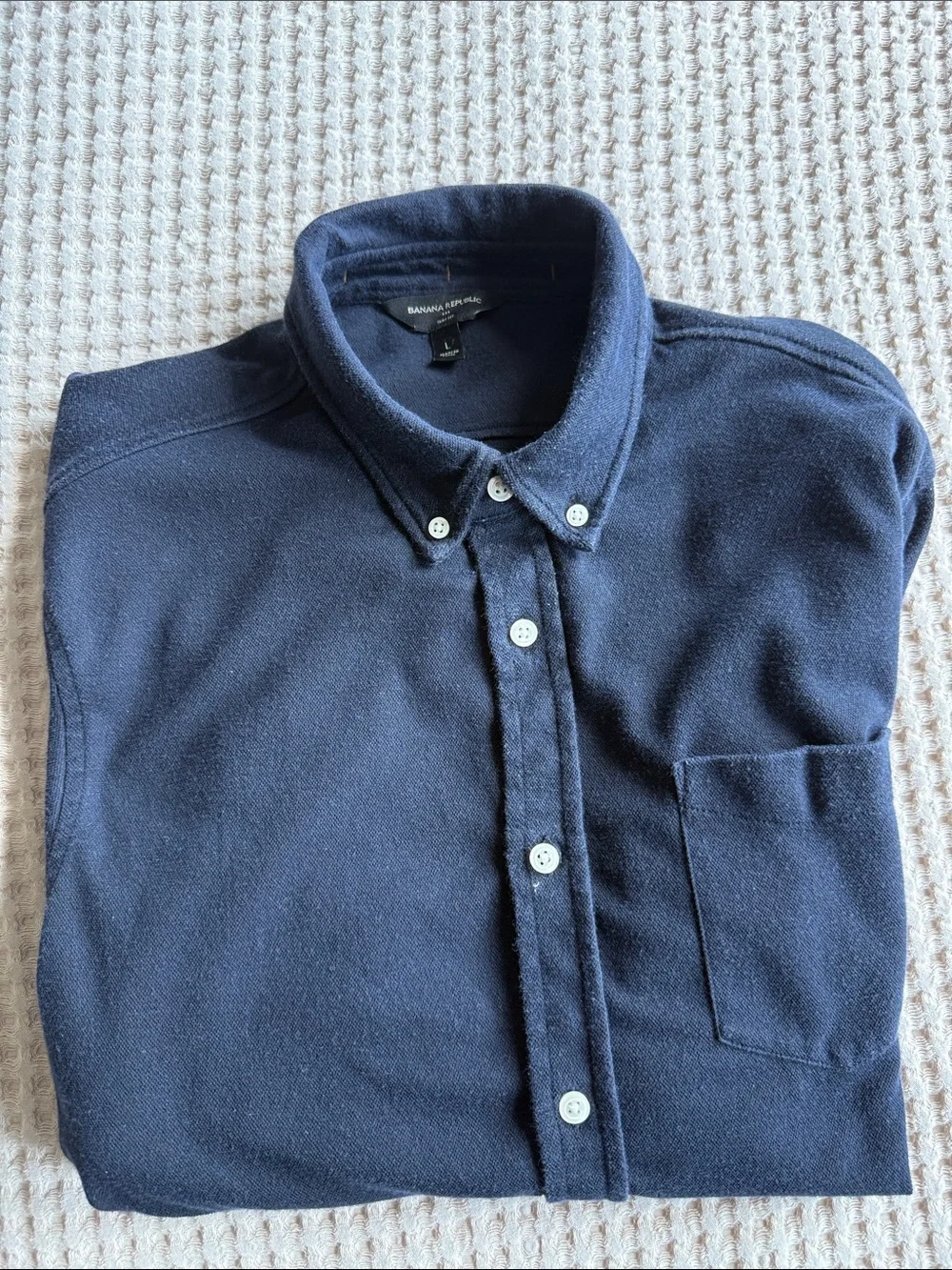 Banana Republic Men’s Navy Button-Down Shirt
